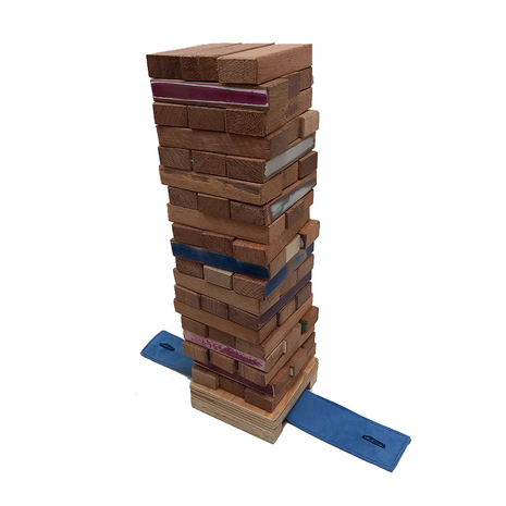 Jenga spel met uniek hoes