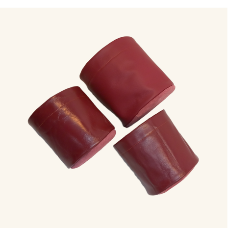 Bloempot leer rood